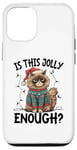 Coque pour iPhone 12/12 Pro Is This Jolly Enough Grumpy Santa Cat Pun Pun Noël