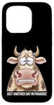 Coque pour iPhone 15 Pro Just Another Day In Paradise Cow Humour Sarcasme Femmes Hommes