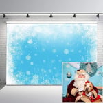 Nouveau Noël Hiver Toile de Fond Bleu Glace Photogarphy Toile de Fond 7x5ft Flocon De Neige Fond Rêveur pour Nouveau-nés Enfants Enfants Portrait Photo Studio Accessoires