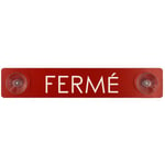 Decoho - Plaque rouge 'Fermé' en pvc à ventouses pour fixation vitrine