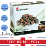 Landmann Lava Rock Pack Gas Barbecue Coal Replacement Bbq Fire Camp Burner 3kg