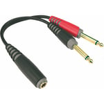 Klotz AYS-5 Y-Kabel Jack Stereo Hun - 2X Jack Han Mono 0,2 m