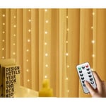 300LED Guirlande Lumineuse,3x3M Rideau Lumineux Noel Intérieur,8 Modes Dimmable avec Télécommande , Etanche Guirlande led Decoration de Noël,