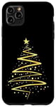 Coque pour iPhone 11 Pro Max Cadeau de Noël arbre doré pour homme et femme