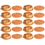 cyclingcolors 10x Ferrure d'assemblage beige avec cache en plastique idéal caravane bateaux vans camping-cars camions aménagés Connecteur Fixation Meuble Cuisine, capuchon rond beige RAL 1011