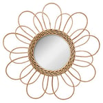 Atmosphera - Miroir Fleur - rotin D38 cm