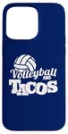 Coque pour iPhone 15 Pro Max Volleyball et Tacos Spike et Salsa Beach Volleyball Vibes