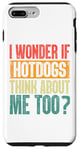 Coque pour iPhone 7 Plus/8 Plus Vintage I Wonder If Hotdogs Think About Me Too BBQ Retro