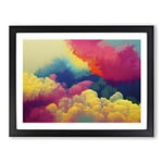 Abstract Cloudy Sky H1022 Framed Print for Living Room Bedroom Home Office Décor, Wall Art Picture Ready to Hang, Black A2 Frame (64 x 46 cm)