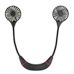 2200 mAh Adjustable Mini Fan Portable Outdoor Neck Sport USB Rechargeable Fan Neckband Desk Hand Air Fan Conditioner For Room-black