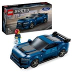 LEGO Speed Champions 76920 Ford Mustang Dark Horse Sportbil, barnset Blå och svart