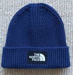 Genuine THE NORTH FACE Navy Box Logo Cuff BEANIE Hat Unisex MADE IN ITALY TNF1