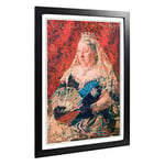 Big Box Art Framed Print of Laurits Tuxen Queen Victoria Design | Wall Art Picture | Home Decor for Kitchen, Living, Dining Room, Bedroom, Hallway, Office, Black, A2 / 24.5x18 Inch / 62x45cm