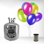 Disposable Helium Gas Cylinder with Assorted Balloons and Curling Ribbon included (Disposable Helium Gas Cylinder with 50 Assorted Balloons, Any Occasion)