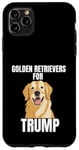 Coque pour iPhone 11 Pro Max Golden Retrievers For Trump Trump 2024 Républicain