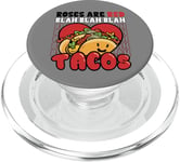 Funny Valentines Day Roses Are Red Blah Taco Lover Foodie PopSockets PopGrip for MagSafe