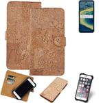 FOR Nokia XR20 SMARTPHONE CASE COVER WALLETCASE CORK