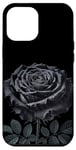 Coque pour iPhone 12 Pro Max Rose noire gothique pour fille - Pour la Saint-Valentin, Halloween