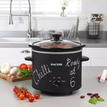 Salter Slow Cooker Chalkboard Electric One Pot Multi Cooker 3.5L 3 Heat Settings