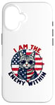 Coque pour iPhone 16 I Am The Enemy Within Harris Trump Funny US Election 2024