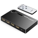 UGREEN Switch HDMI 4K Commutateur HDMI 3 Entrées 1 Sortie avec Télécommande IR Sélecteur HDMI Splitter HDCP 3D Compatible avec PS3