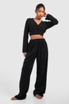 Teddy Wrap Top & Trouser Loungewear Set