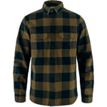 Fjällräven Fjällräven Övik Heavy Flannel Shirt M - Wood Brown-dark Navy - Herr - M- Naturkompaniet