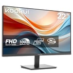 KOORUI E2212F 22 Inch FHD Monitor, Gaming 100Hz, VA Computer Monitors, 1080P Pc Screen, Adaptive Sync, 5ms, VESA 100x100mm, Eye Care, HDMI, VGA