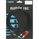 Klotz Y-kabel Stereo Minijack - 2X Phono RCA 1m