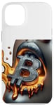 Coque pour iPhone 14 Plus Bitcoin Femme Chaud Feu Flamme Visage Féminin Meme