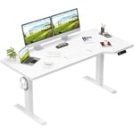 TRIUMPHKEY Bureau Assis Debout,160cm Bureau Assis Debout Electrique avec Un Design de Bureau Unique,Blanc Bureau,Standing Desk,Table Assis Debout Idéal pour l'apprentissage au Bureau et Les Jeux