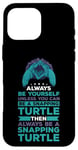 Coque pour iPhone 16 Pro Max Turtle Snapping What Can I Say Aligator Tortue cassante