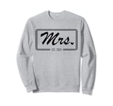 Just Married Wedding Hubby Mr and Mrs Mrs. Est. 2024 Sweatshirt