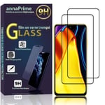 VCOMP® Pour Xiaomi Poco M3 Pro 5G 6.5": Lot - Pack de 2 Films de protection d'écran Verre Trempé Plein écran de Couleur - NOIR