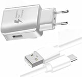 Chargeur Pour Samsung S20 Fe/ S20 Fe Lte/ S20 Fe 5g/ S20 Ultra 5g/ S21 5g/ S21+ 5g/ S21 Fe/ S21 Ultra 5g/ S22/ S22+/ S22 Ultra Ultra-Puissant Et Rapide Nouvelle Generation 3a Avec Cable Type C