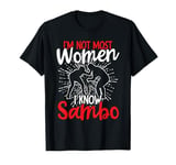 Sambo Women Russian Wrestler Female Sambo Wrestling T-Shirt