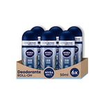 NIVEA Men Cool Kick Roll-on Déodorant Anti-Transpirant Lot de 6 x 150 ml Déodorant Homme avec Formule Cool-Care Deo Roll pour 48 h de fraîcheur intense