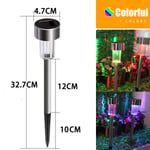 (8 kpl Tavallinen värikäs)LED-nurmikon aurinkolamput Puutarha-ulkolamppu RGB-monivärinen oviaukon polku valaistus aurinko-joulu koristeellinen maisema loistaa