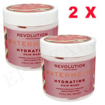 REVOLUTION WATERMELON HYDRATING HAIR MASK VEGAN 2 X 200ML