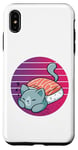 Coque pour iPhone XS Max Chat sushi saumon riz gris endormi adorable félin créatif