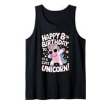 Cute Unicorn Birthday Party For 8 Year Old Birthday Girl Tank Top