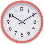 Acctim Elstow Petite Horloge Murale de Cuisine à Quartz Style rétro Rose 20 cm