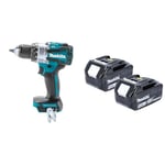 Makita DDF489Z 18V Li-ion LXT Brushless 13mm Drill Driver – Batteries and Charger & Genuine BL1850B 18V 5.0Ah Battery Twin Pack for Makita DJR183Z, DJR185Z, DJV180Z, DJV181Z, DSS610Z, DSS611Z