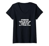 Womens cuando cant find la palabra en una idioma so fill it otra V-Neck T-Shirt