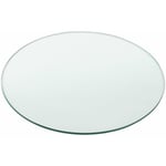 Plateau de table en verre esg diamètre diamètre 90 cm transparent