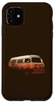 Coque pour iPhone 11 Van Silhouette Coucher de soleil orange