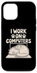 iPhone 12/12 Pro I Work On Computers Persian Longhair Cat Case