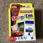 Disney Pixar Cars 2 Monopoly Snap Em Card Game 2-4 Players 5+