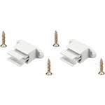 2x Clip bloqueur de manivelle volet Roulant réglable blanc Support Guide Manette Plastique 14mm Universel fenêtre Mur à Visser