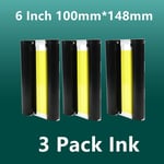 Cassette d'encre pour imprimante photo IL Selphy,impression de documents,ruban encreur,CPLingCP1200,CP1000,KP108IN,KP36IN,6 pouces - Type 3 Pack Ink